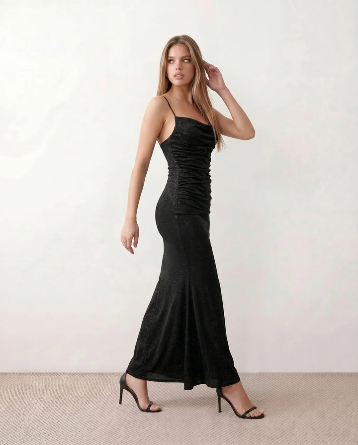 Valentina | Metallic Mermaid Maxi Dress