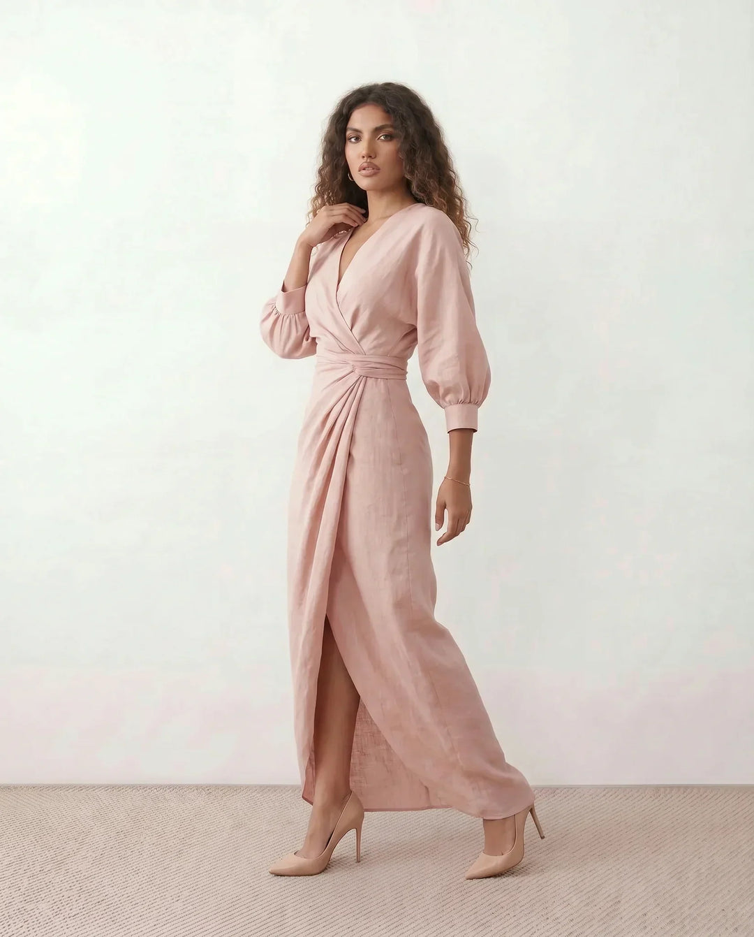 Tamsin | Tie-Back Wrap Maxi Dress
