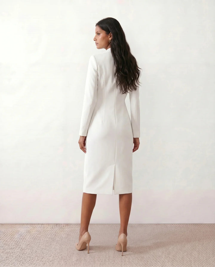 Kaylee | Front Slit Wedding Guest Midi Dress