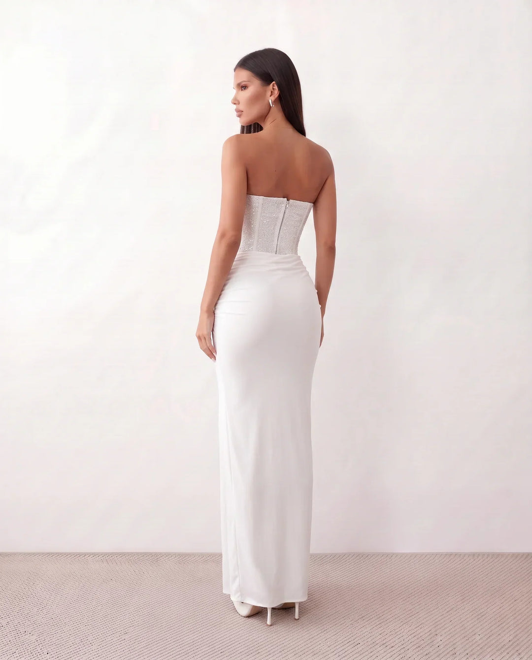 Ulrika | Strapless Sequined Maxi Dress