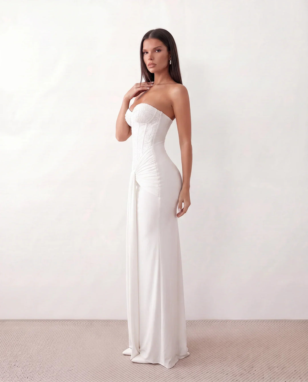 Ulrika | Strapless Sequined Maxi Dress