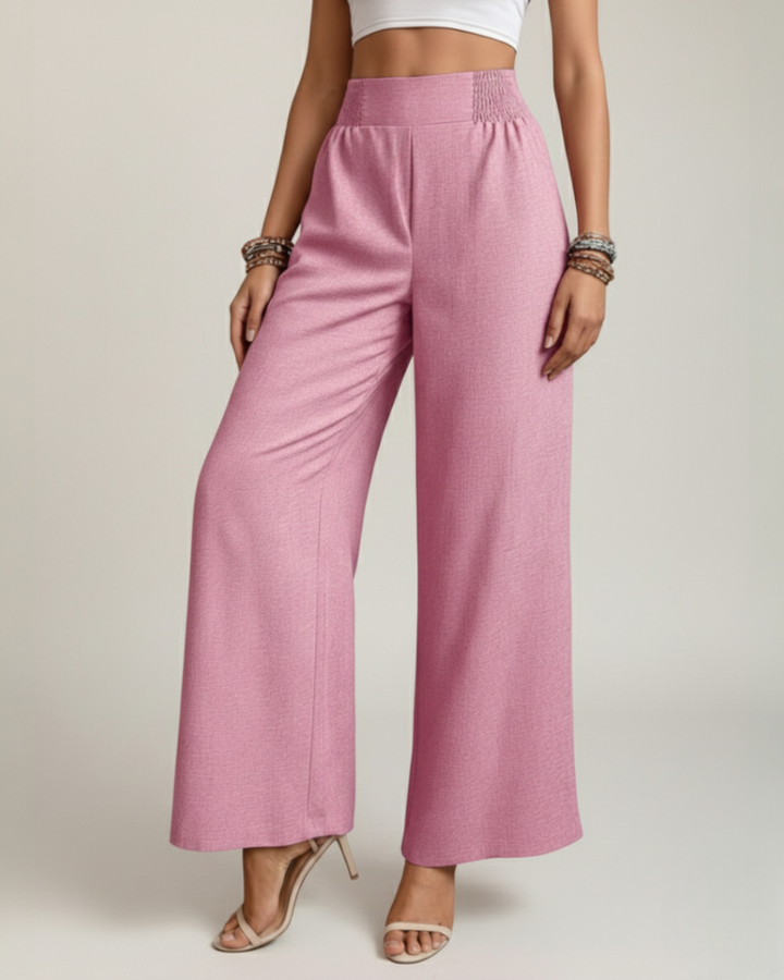 Lina | Wide-Leg Pants with Elastic Waist
