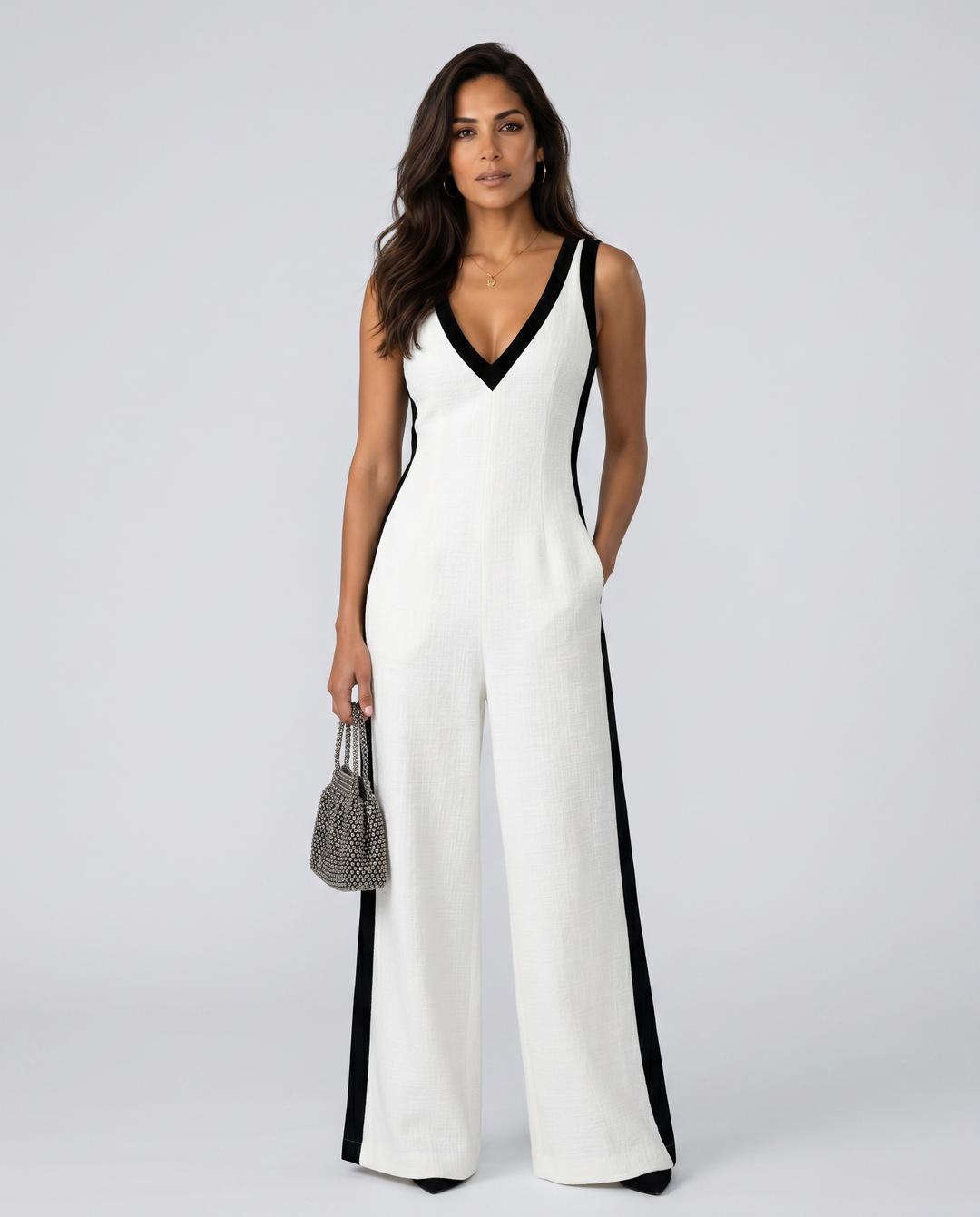 Michael | color Block Wide-Leg Jumpsuit