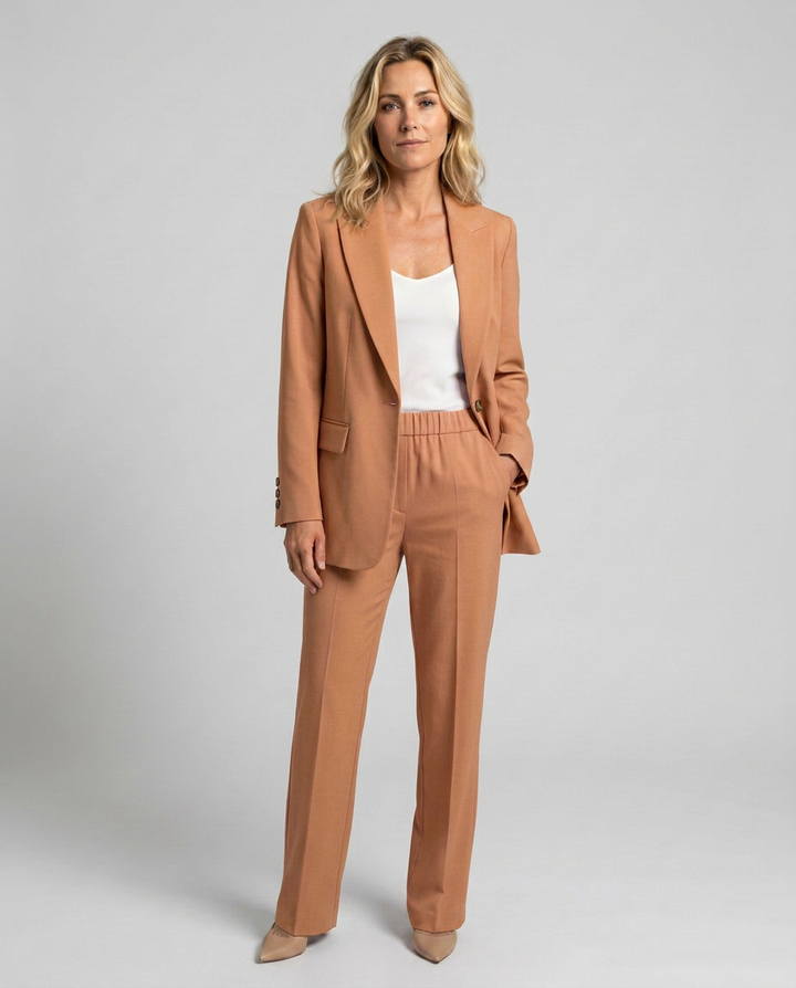 Elise | Blazer Set with Straight-Leg Pants