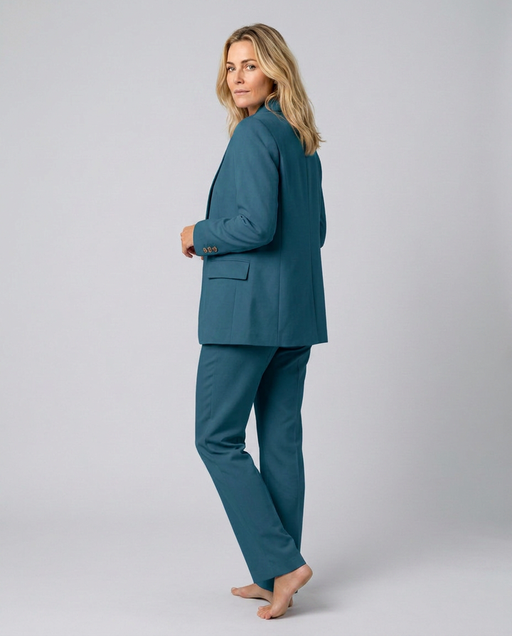 Elise | Blazer Set with Straight-Leg Pants