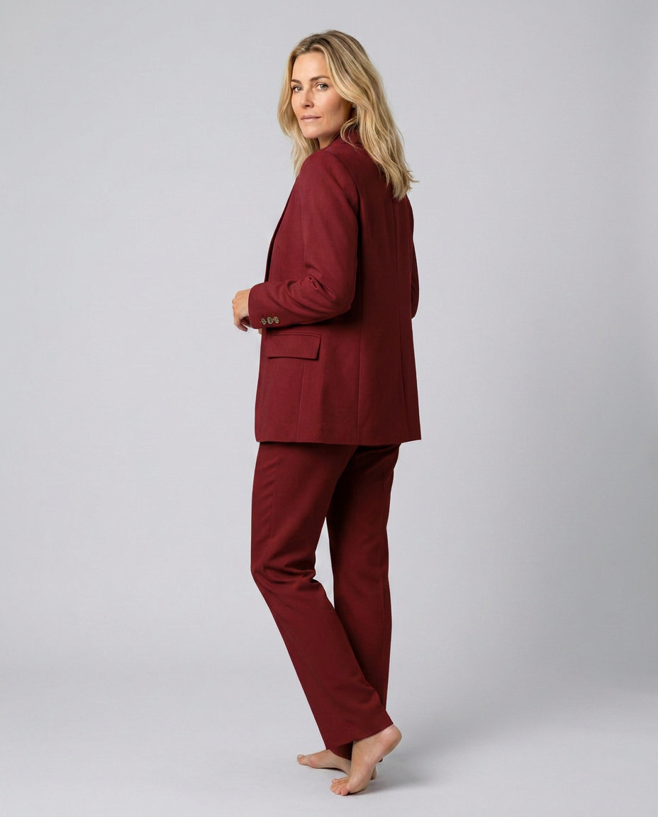 Elise | Blazer Set with Straight-Leg Pants