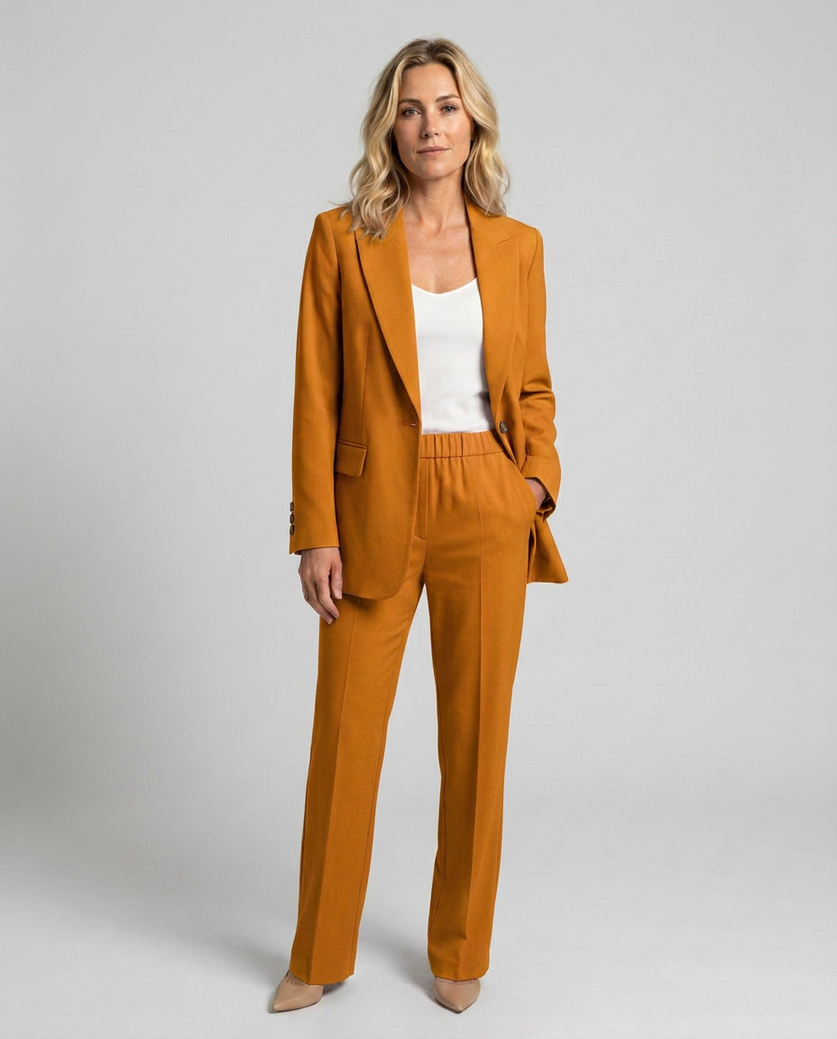 Elise | Blazer Set with Straight-Leg Pants