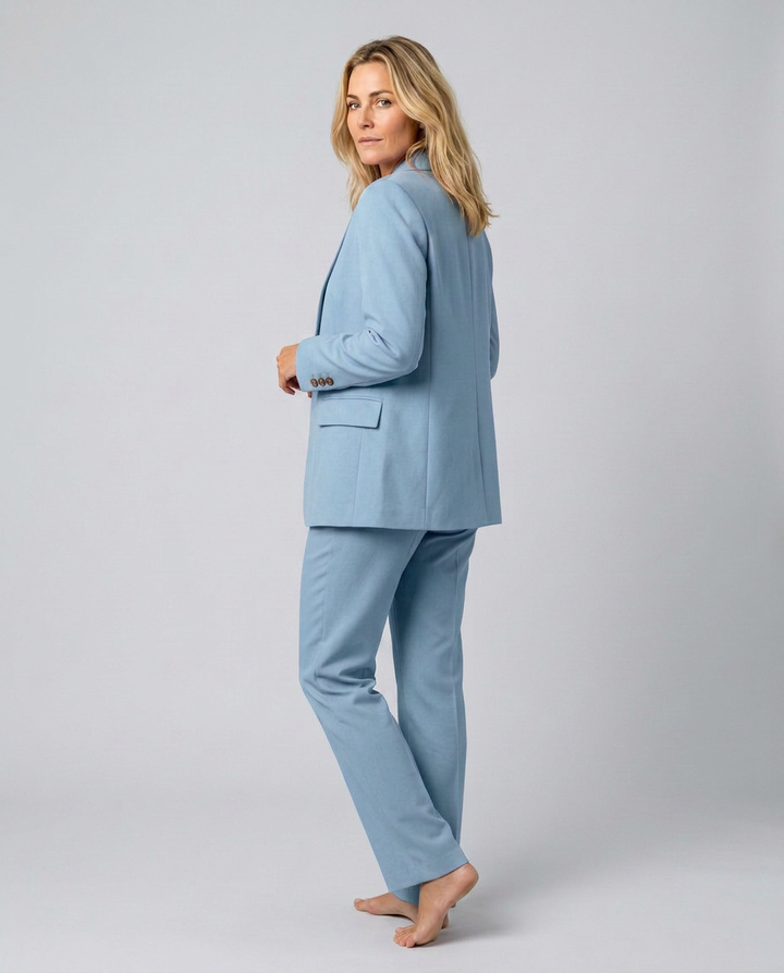 Elise | Blazer Set with Straight-Leg Pants