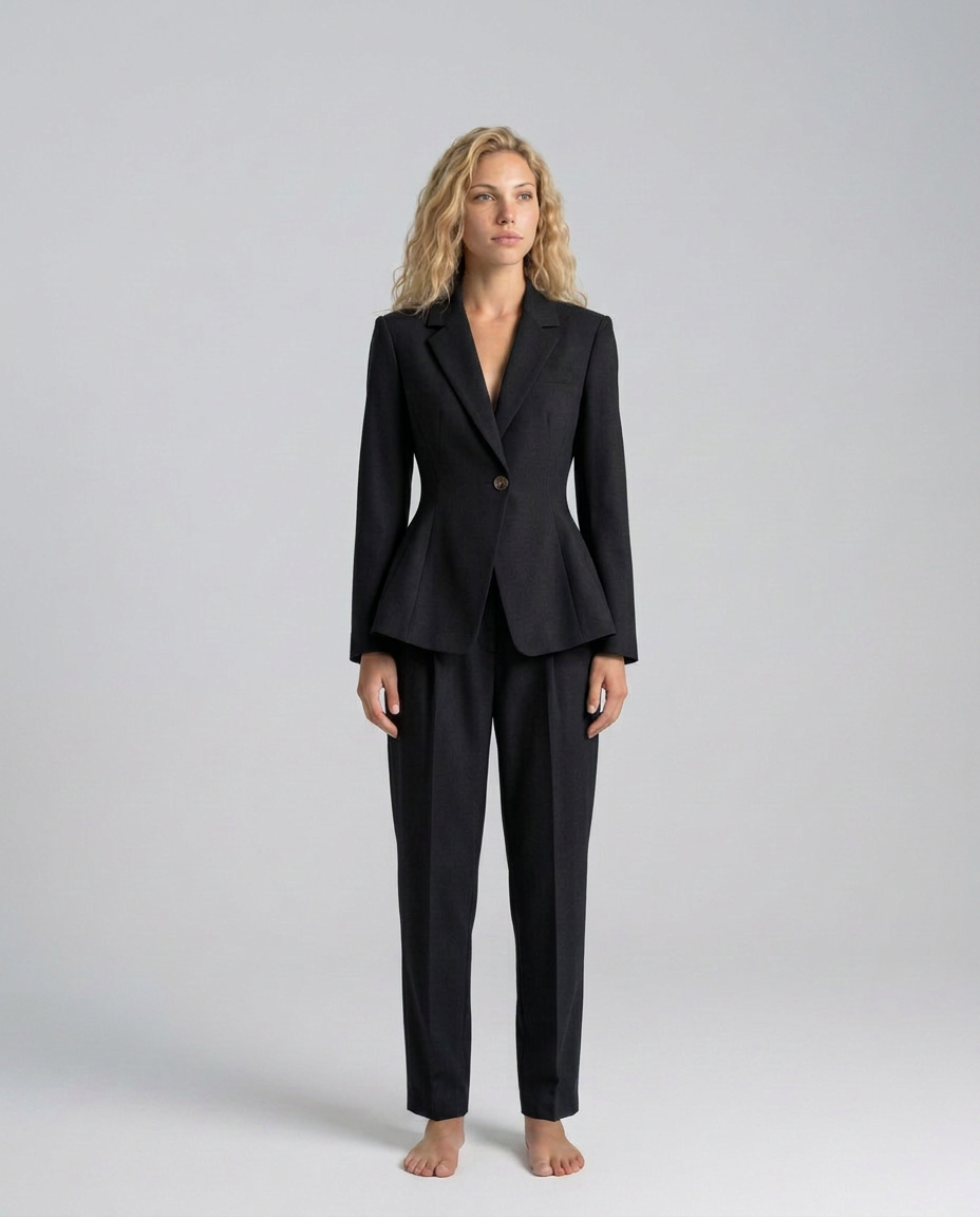 Lillie | Blazer Set with Straight-Leg Pants