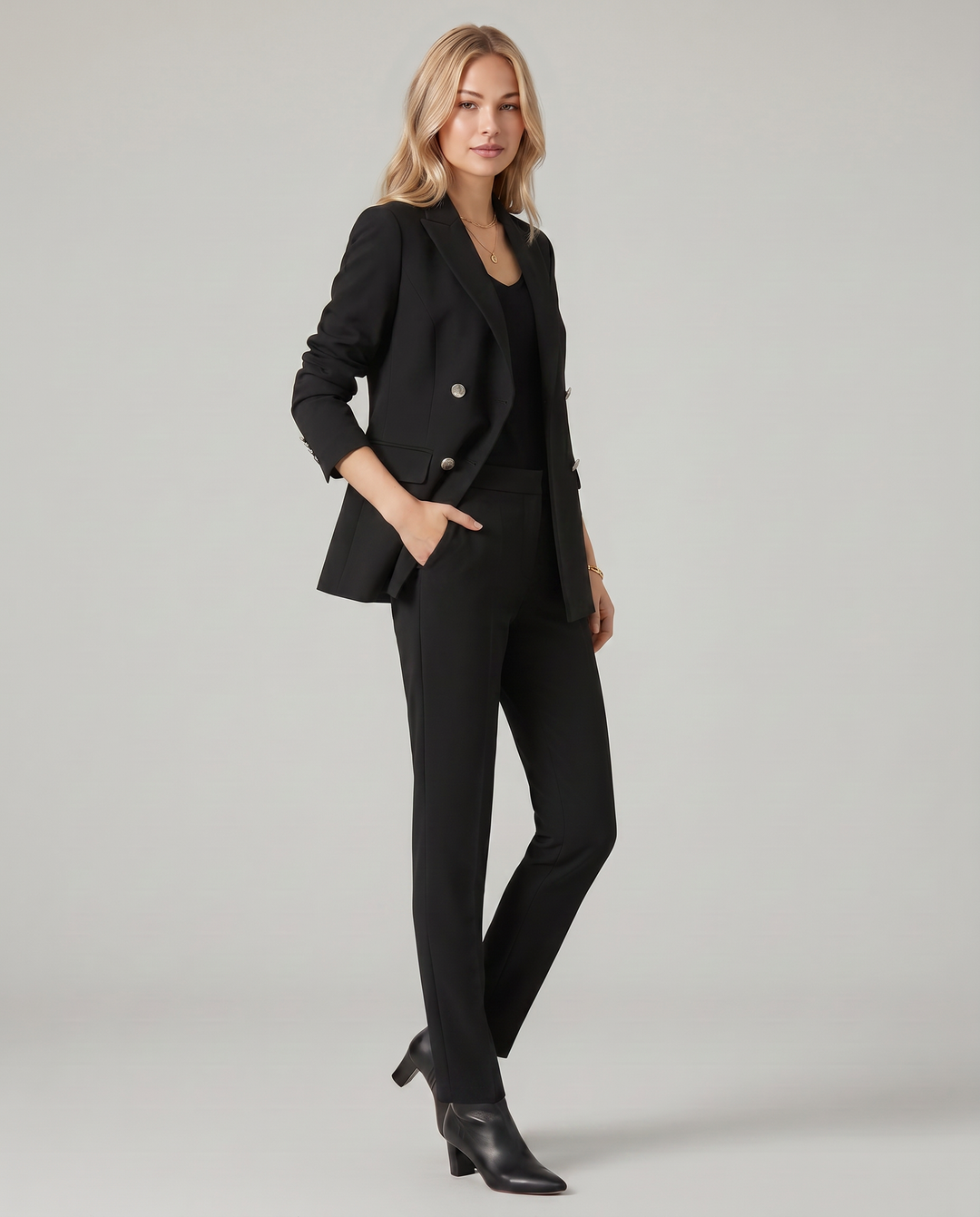 Geneva | Blazer Set with Straight-Leg Pants