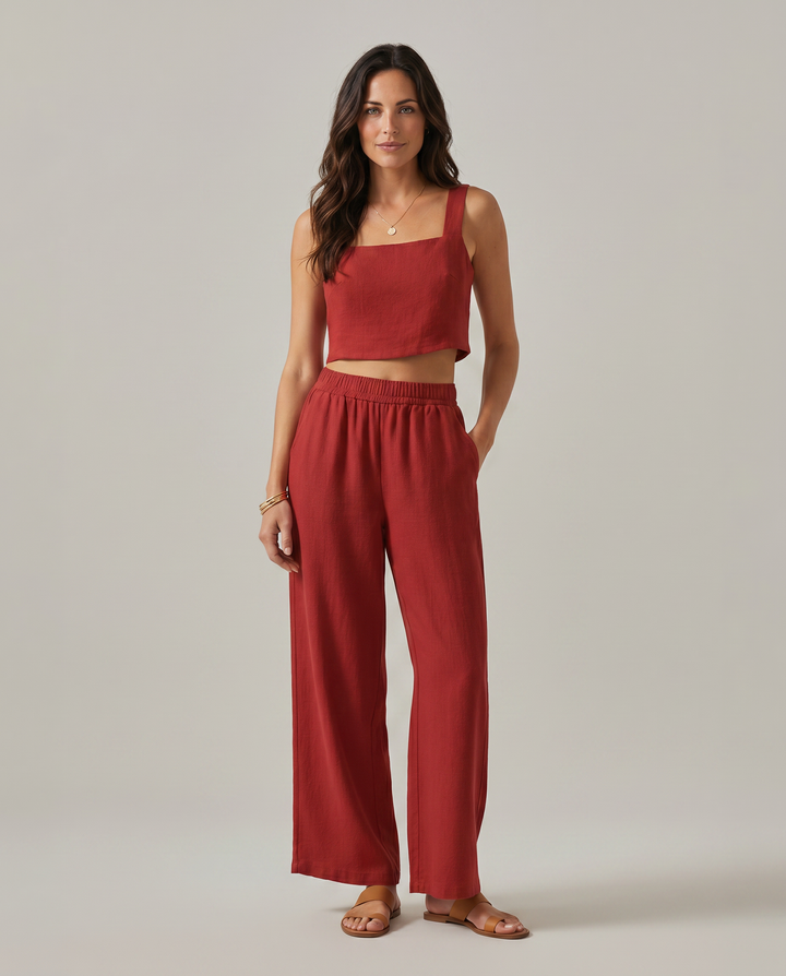 Marilyn | Two-Piece Set with Wide-Leg Pants