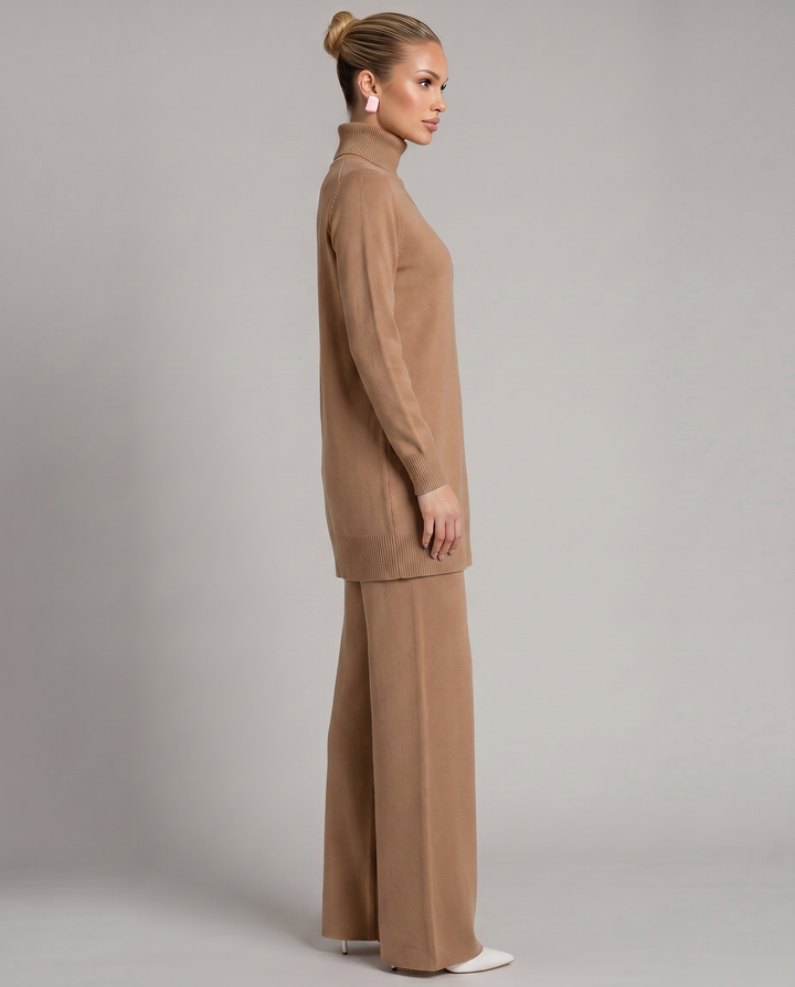 Harper | Knit Set with Wide-Leg Pants