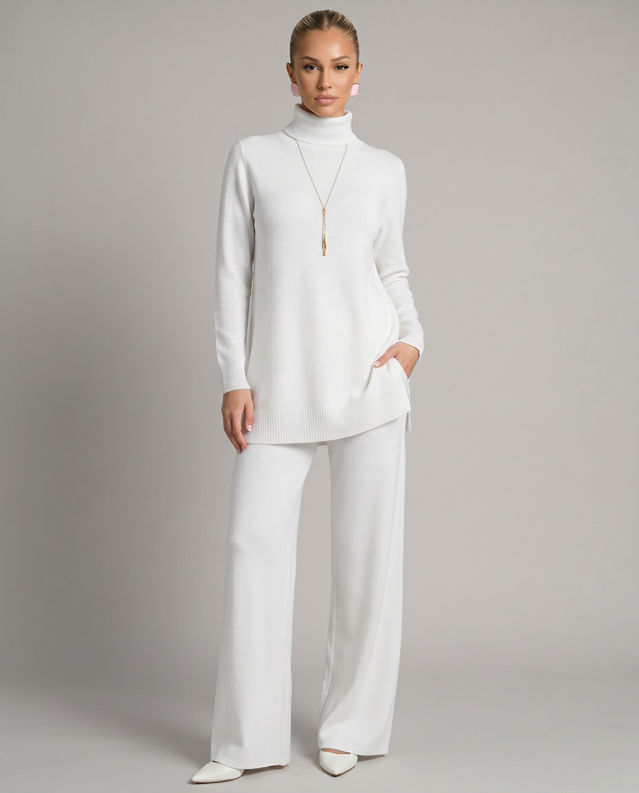 Harper | Knit Set with Wide-Leg Pants