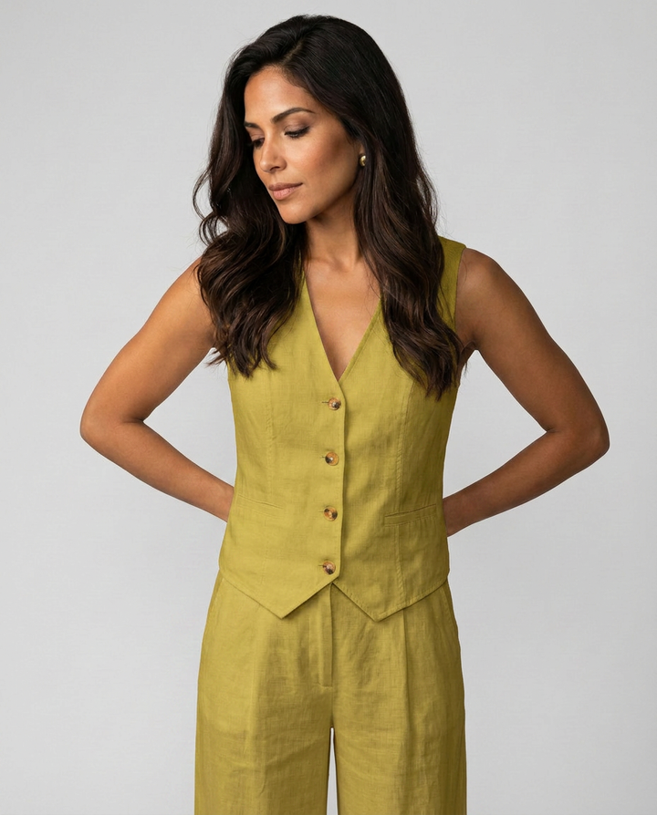 Shirley | Two-Piece Set with Waistcoat and Wide Pants