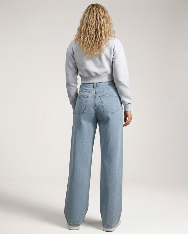Tia | Wide-Leg Pants with Button Fly