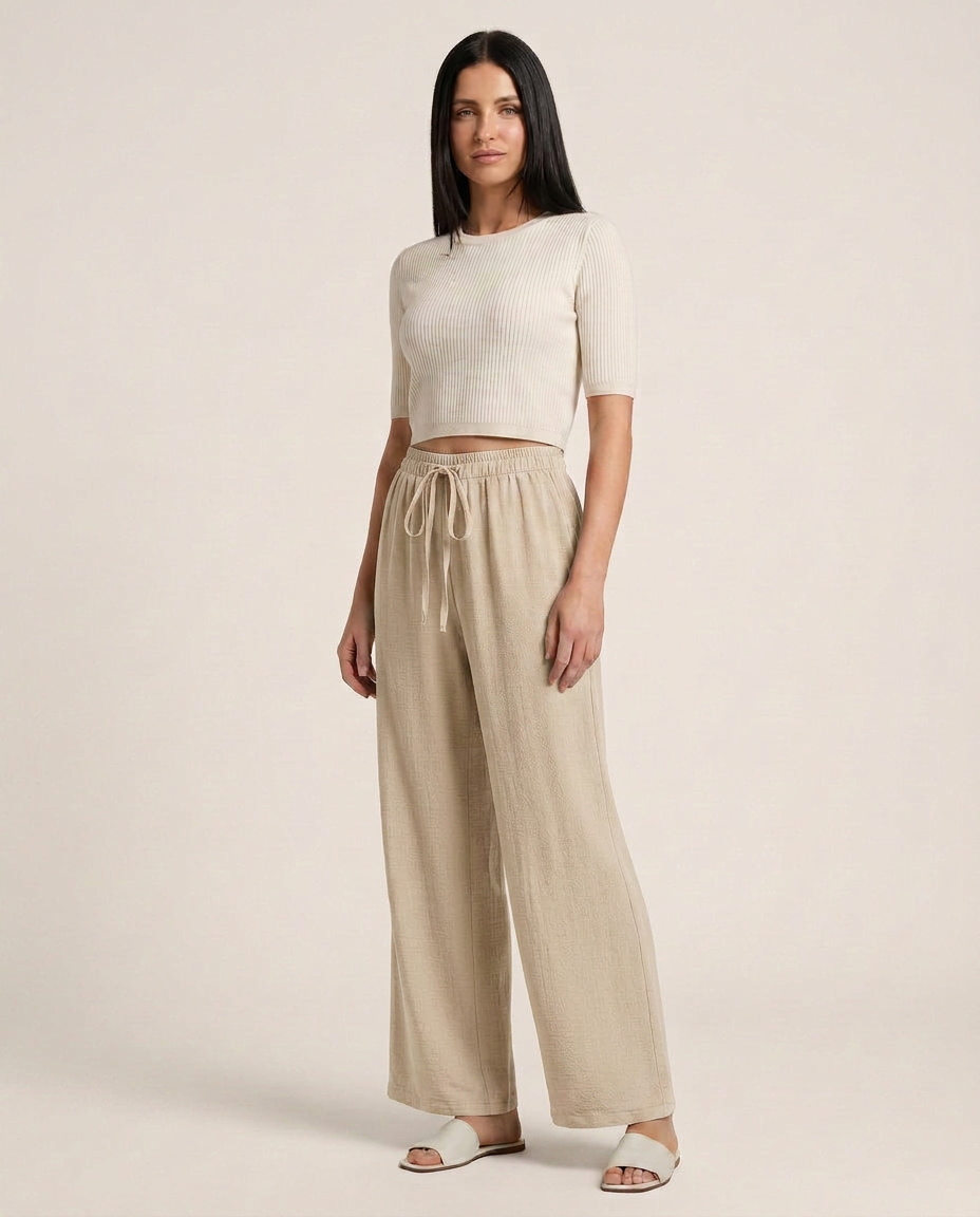 Candice | Wide-Leg Pants with Drawstring Waist