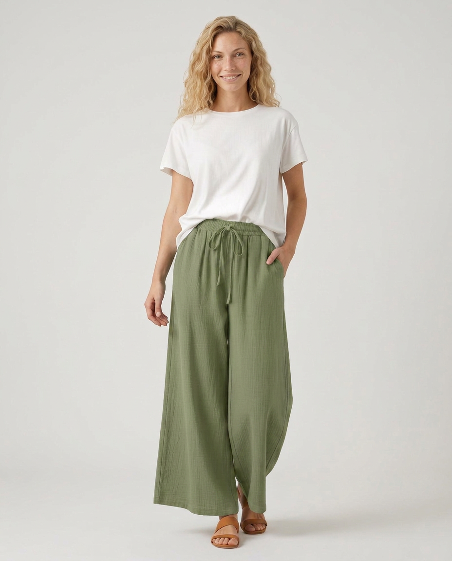 Gloria | Wide-Leg Pants with Drawstring
