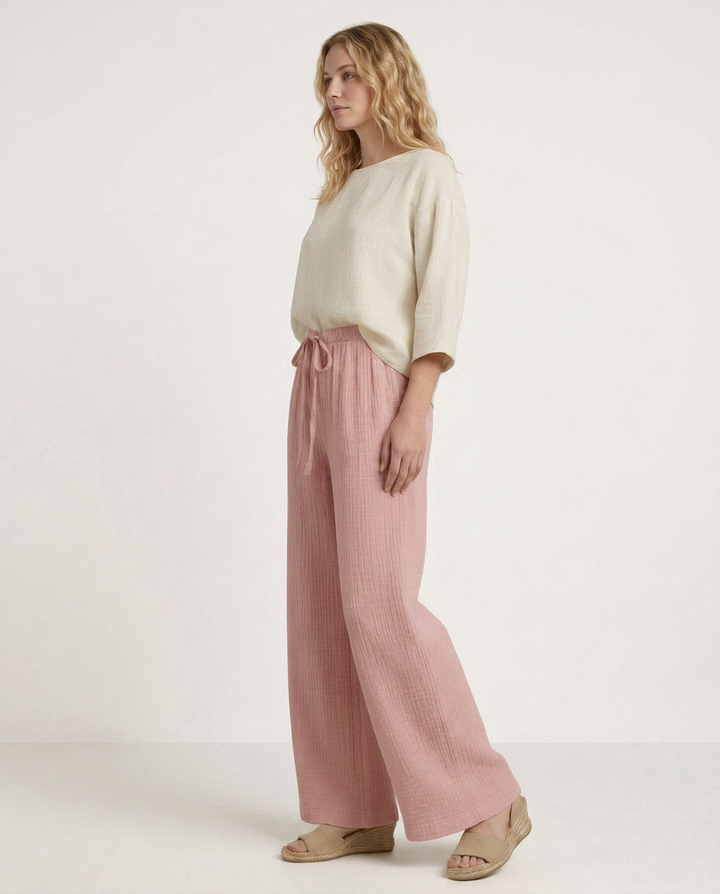Tiffany | Wide-Leg Pants with Elastic Waist