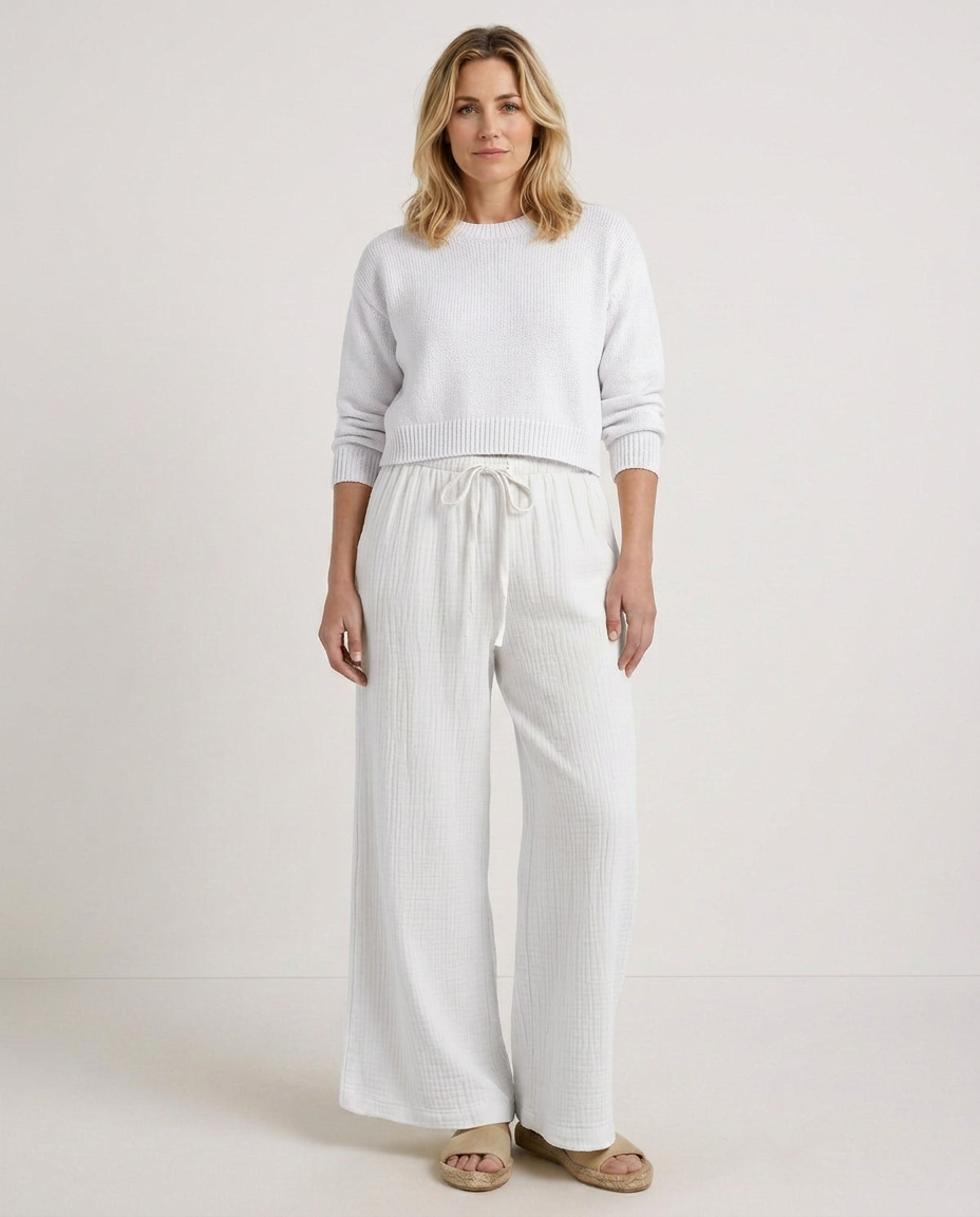 Tiffany | Wide-Leg Pants with Elastic Waist