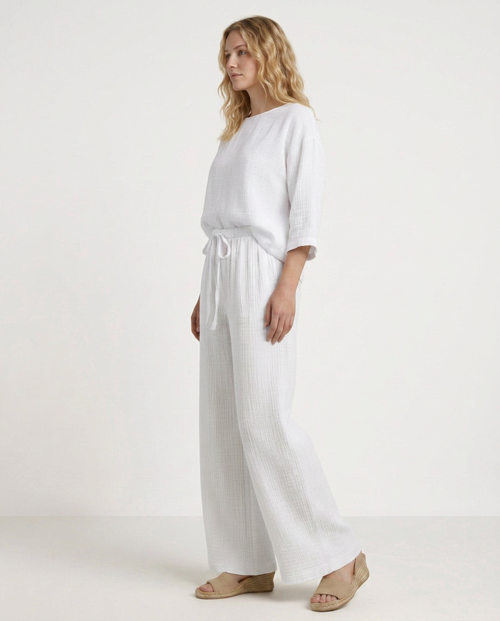Tiffany | Wide-Leg Pants with Elastic Waist