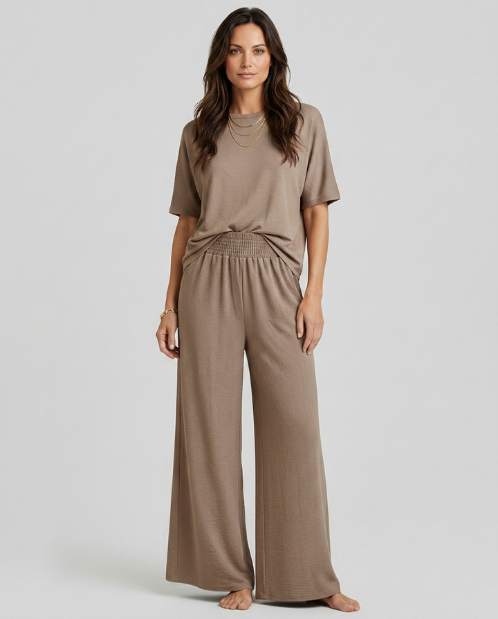 Kristin | Wide-Leg Pants with Elastic Waist