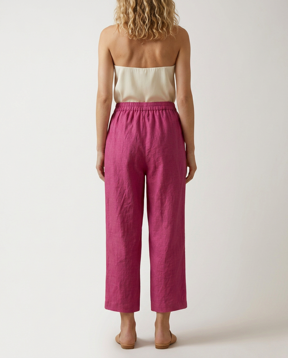 Janet | Wide Leg Pants with Elastic Waistband
