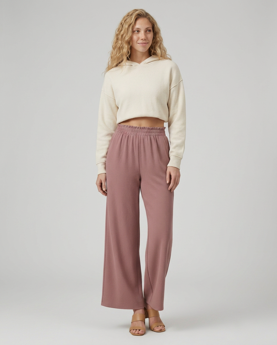 Tami | Wide Leg Pants with Elastic Waistband