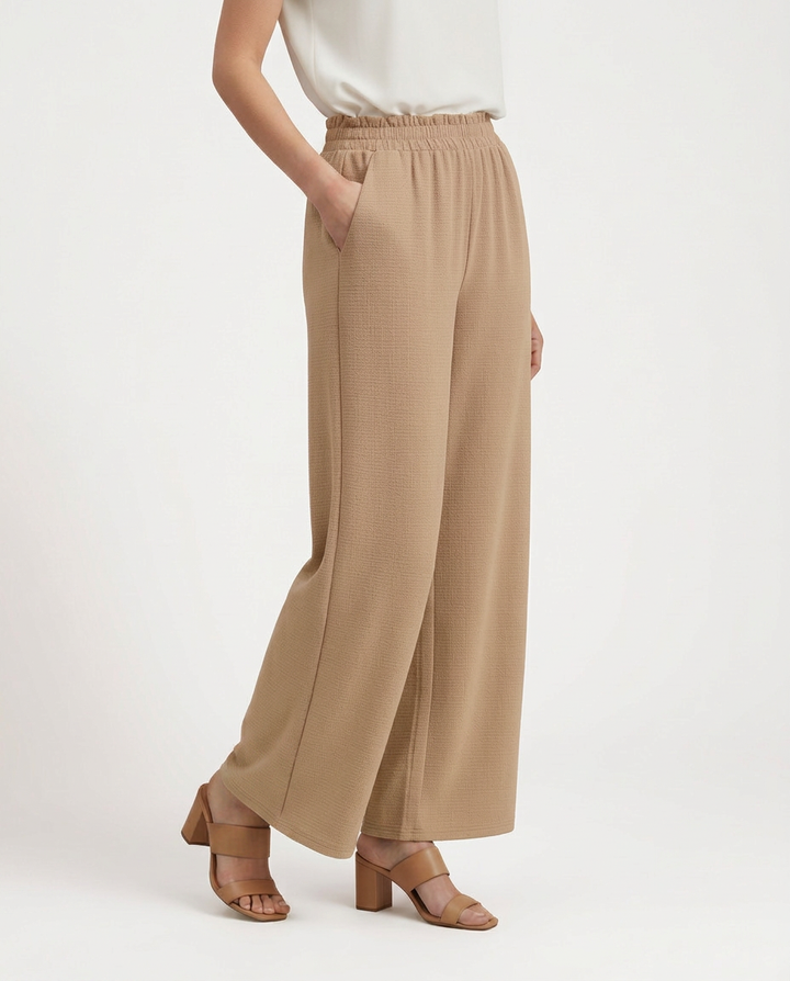 Tami | Wide Leg Pants with Elastic Waistband