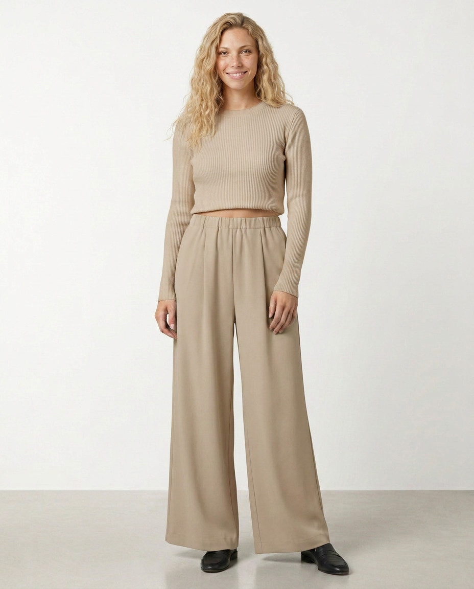 Haley | High Waist Wide Leg Pants