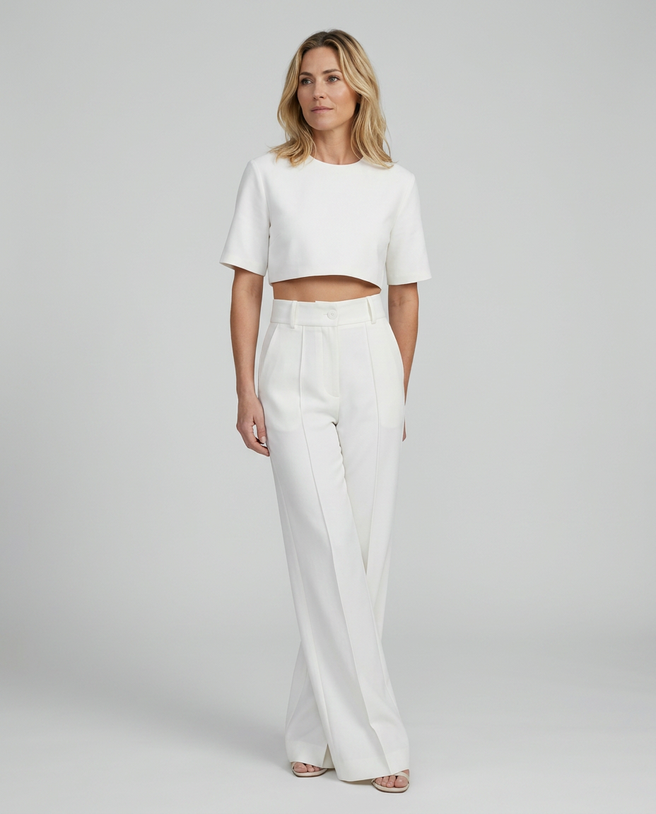 Bella | Two-Piece Set with Crop Top and Wide-Leg Pants