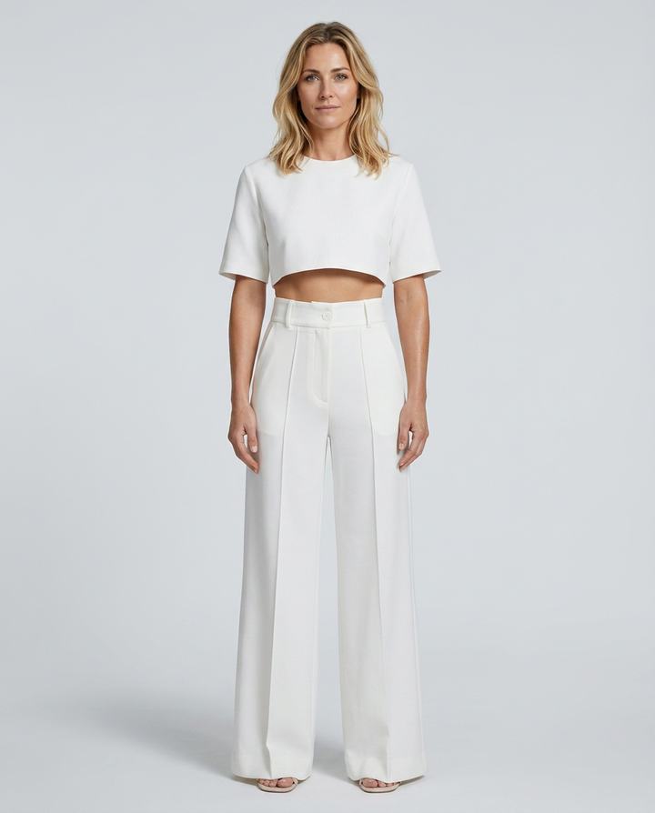 Bella | Two-Piece Set with Crop Top and Wide-Leg Pants