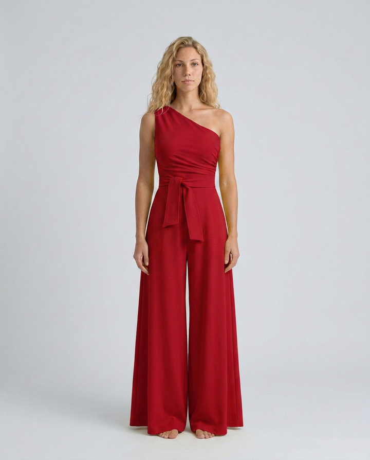 Ilene | One-Shoulder Jumpsuit with Wide-Leg Pants