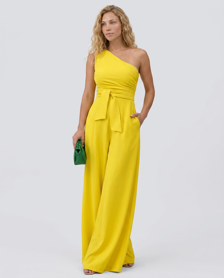 Ilene | One-Shoulder Jumpsuit with Wide-Leg Pants