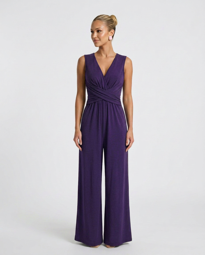 Tamera | Sleeveless Jumpsuit with Wide-Leg Pants