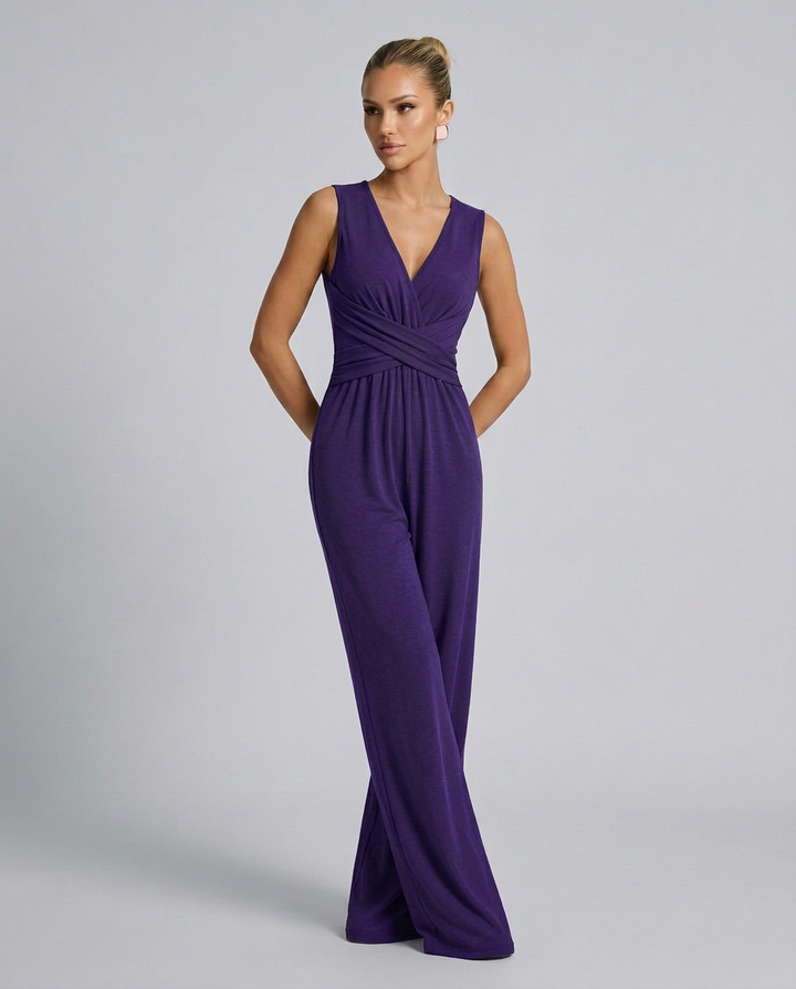 Tamera | Sleeveless Jumpsuit with Wide-Leg Pants