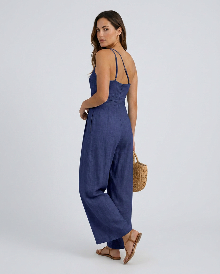 Rhoda | Backless Strap Jumpsuit with Wide-Leg Pants
