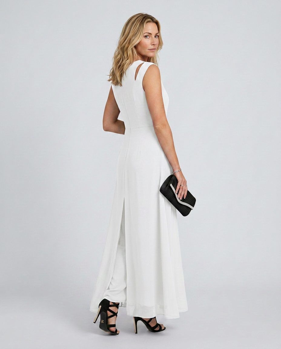 Maggie | Sleeveless Jumpsuit with Wide-Leg Pants