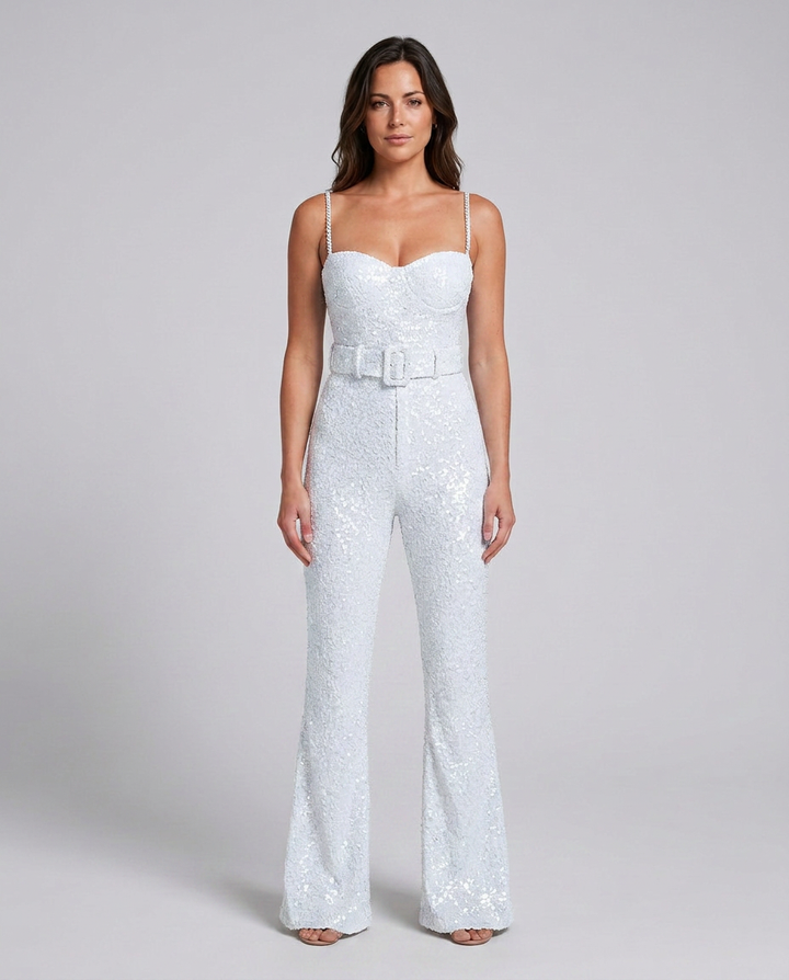 Valentina | Sequin Jumpsuit with Flared Pants
