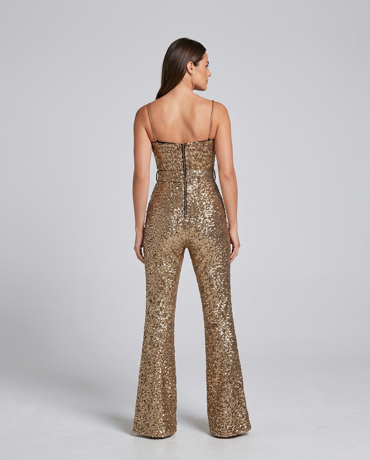 Valentina | Sequin Jumpsuit with Flared Pants