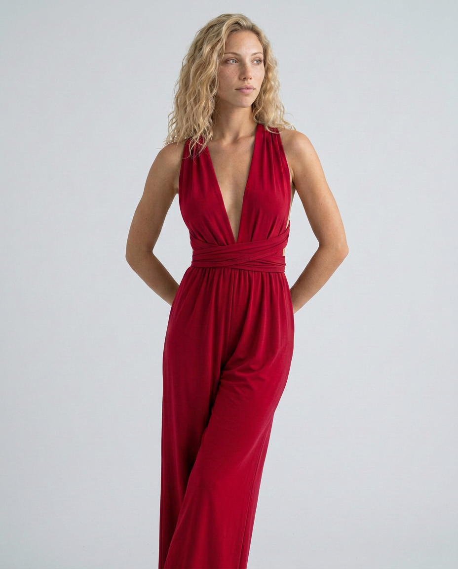 Cara | Halter Jumpsuit with Wide-Leg Pants