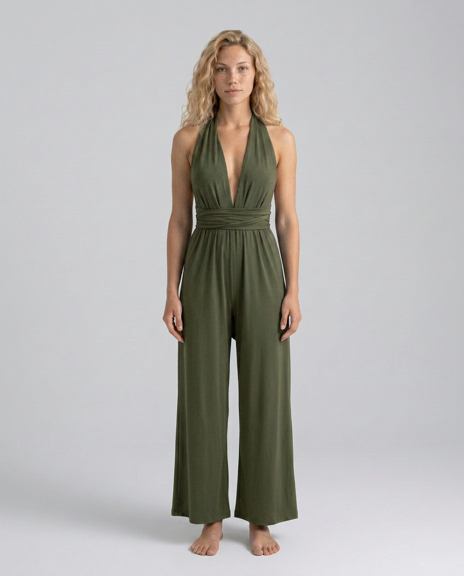 Cara | Halter Jumpsuit with Wide-Leg Pants