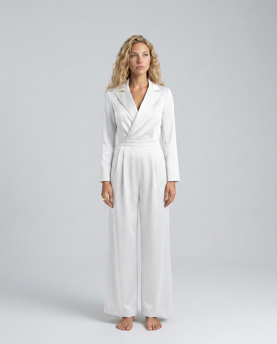 Ashlee | Long Sleeve Jumpsuit with Wide-Leg Pants