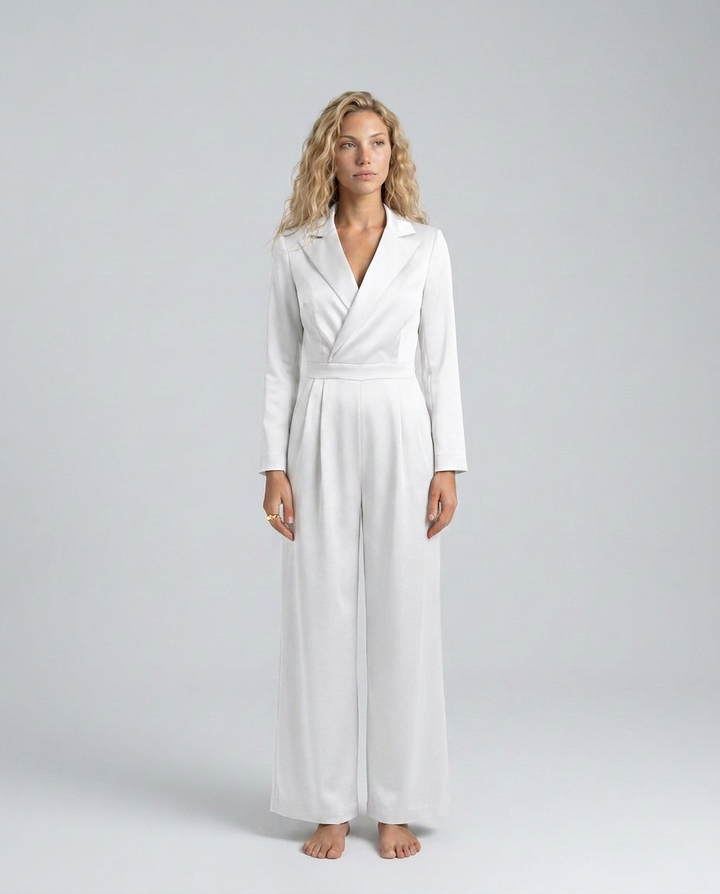 Ashlee | Long Sleeve Jumpsuit with Wide-Leg Pants
