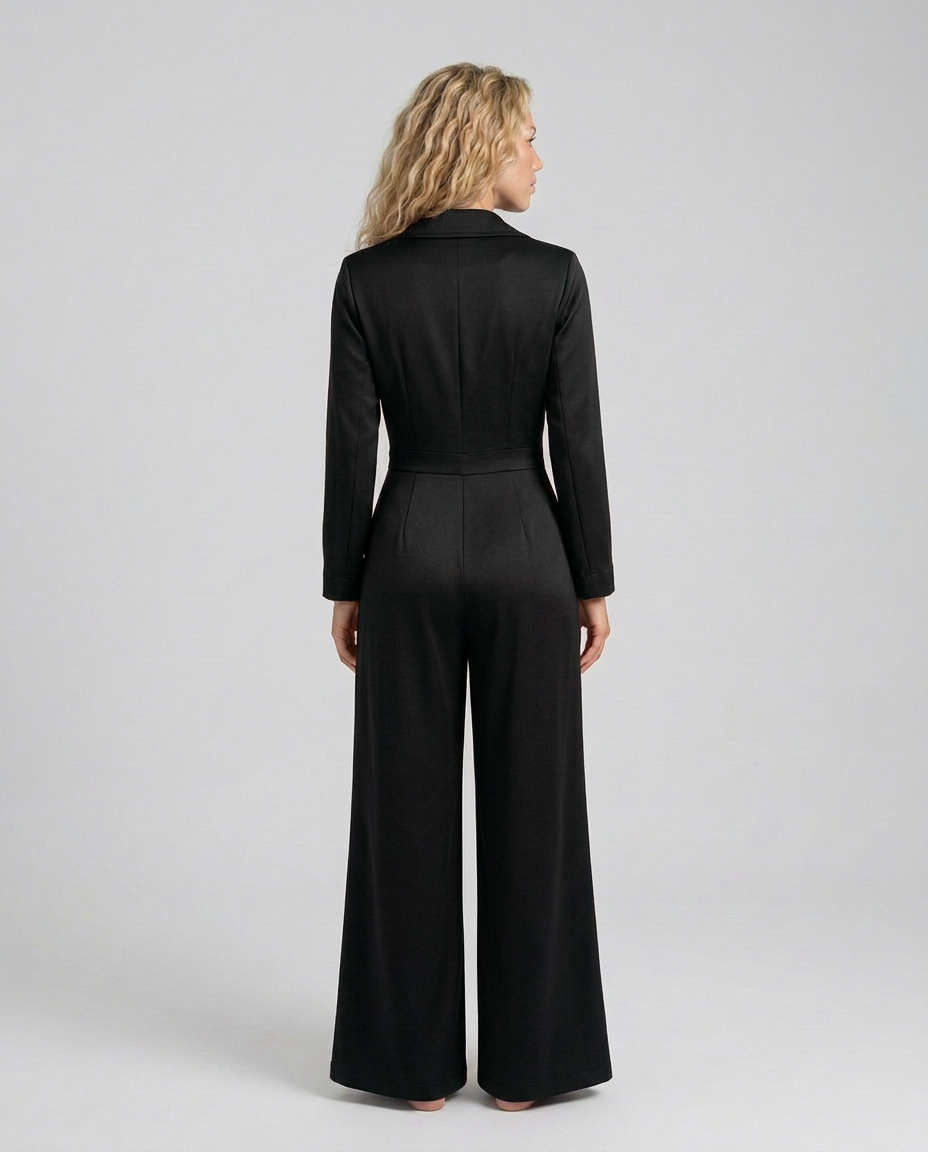 Ashlee | Long Sleeve Jumpsuit with Wide-Leg Pants