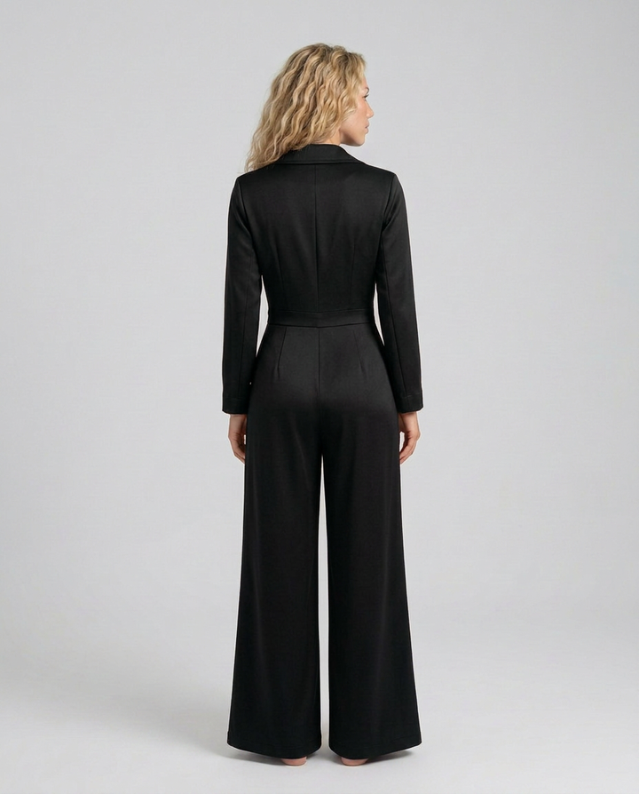 Ashlee | Long Sleeve Jumpsuit with Wide-Leg Pants
