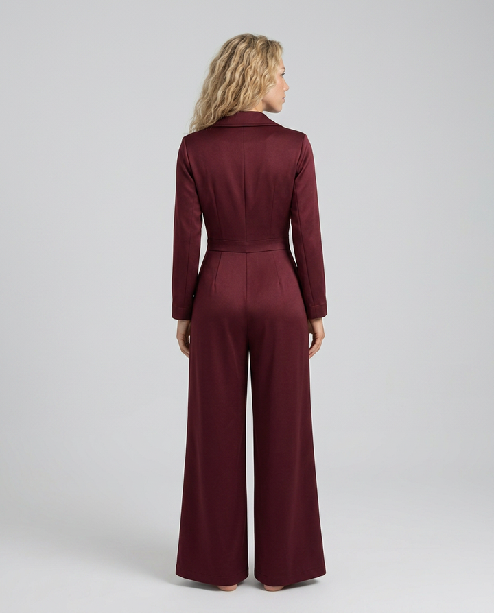 Ashlee | Long Sleeve Jumpsuit with Wide-Leg Pants