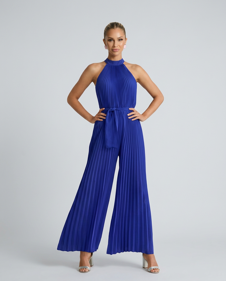 Alyce | Pleated Jumpsuit with Wide-Leg Pants