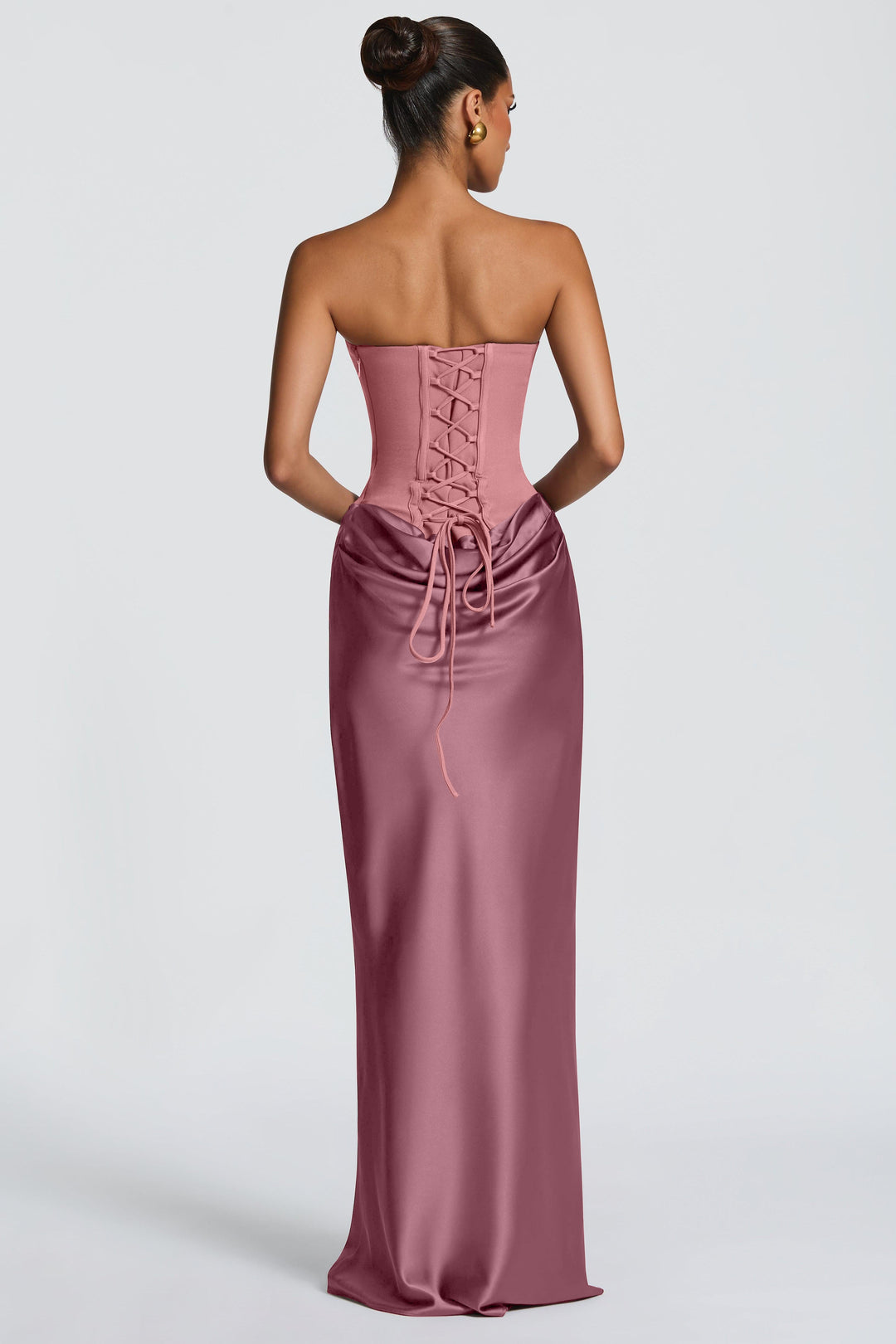 Seraphina | Satin Tie-Up Maxi Dress
