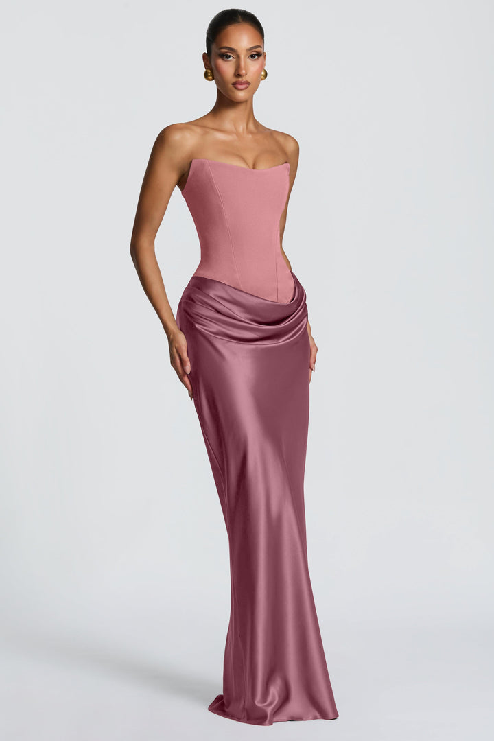 Selene | Satin-Look Tie-Up Maxi Dress