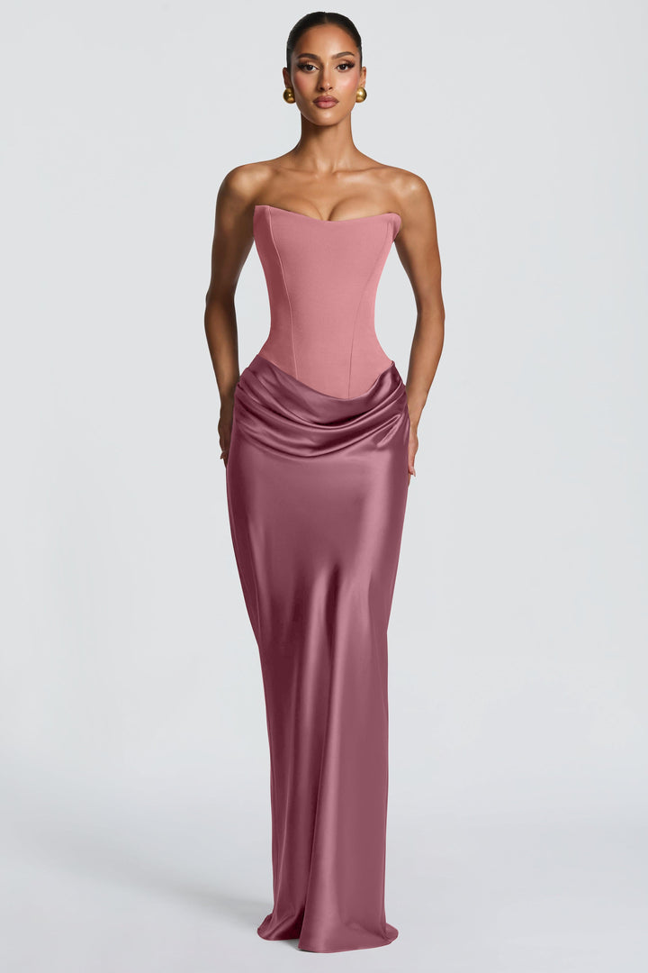 Selene | Satin-Look Tie-Up Maxi Dress